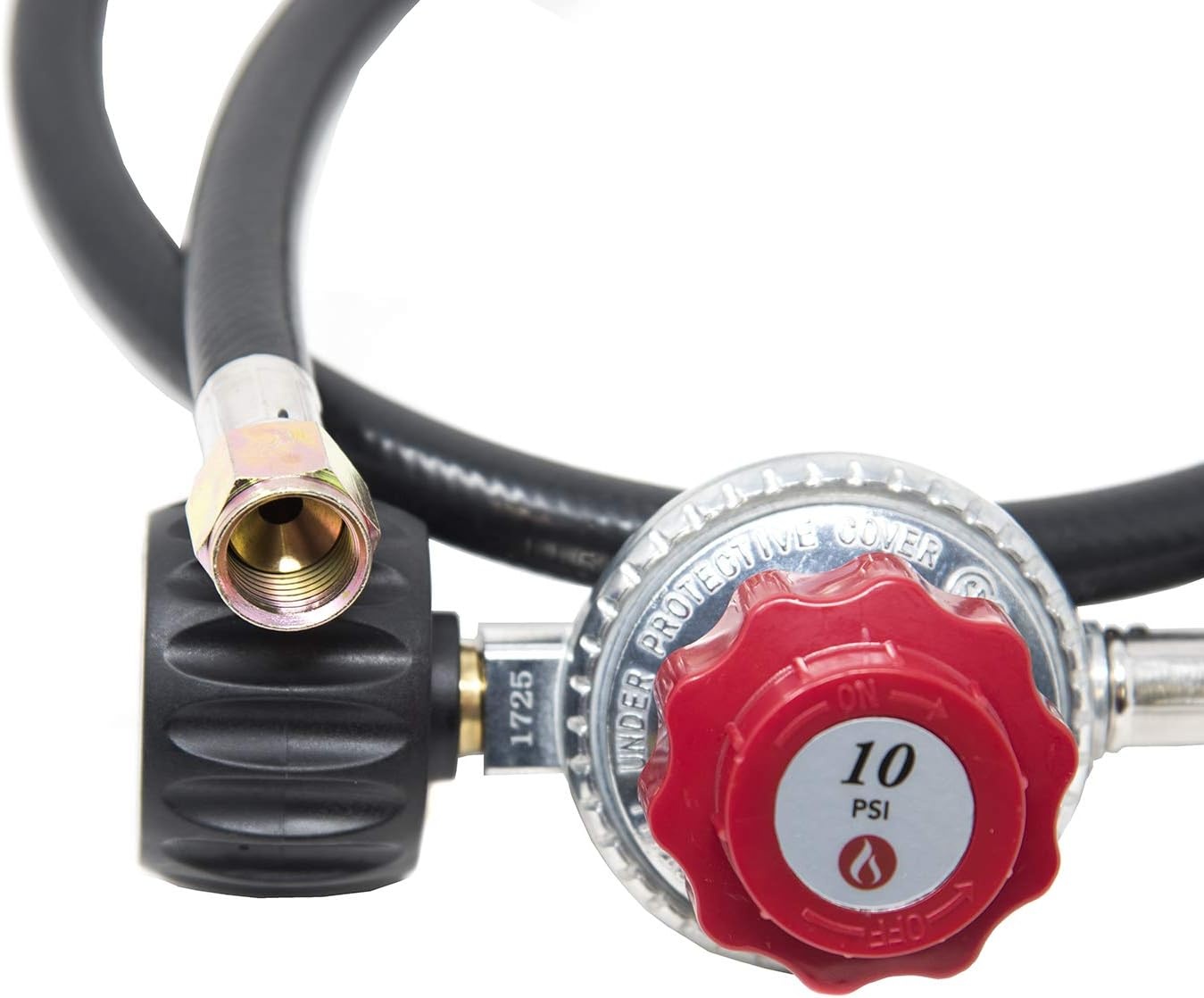 image:imageGasOne 2210 Adjustable Regulator with QCC1 Type HoseWorks with Newer US Tanks 4 FT High Pressure Propane 010 PSI Black
